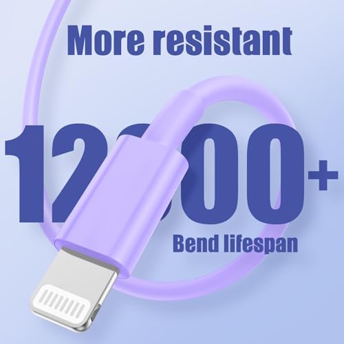 Premium 4 Pack USB C to Lightning Charging Cables – 6 FT Fast Charging Cord for i Phone 14 & Earlier Models – Durable, High-Performance Replacement for Apple Charger – Enhanced Compatibility for Quick Charge Needs – Perfect for Home, Office, and Travel Use