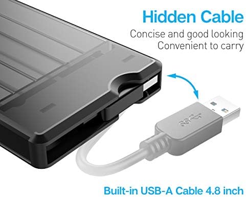 Ineo USB 3.1 Type C Tool-Less External Hard Drive Enclosure for 2.5 Inch SATA HDD & SSD – Fast UASP Supported Storage Solution for 7 mm & 9.5 mm Drives – Lightweight, Portable Design in Elegant White Finish for Enhanced Data Management Efficiency