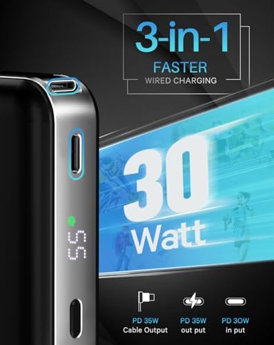 Mag Safe Power Bank – Qi2 Certified 10,000 m Ah Wireless Portable Charger for i Phone 12-16 Pro/Max with Built-in USB-C Fast Charging Cable & Integrated Stand – Ultimate Magnetic Battery Pack for Fast, Reliable Charging on the Go