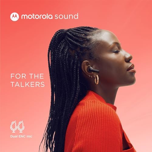 Motorola Moto Buds 135 True Wireless ENC Bluetooth Earbuds – Superior Sound & Noise Cancellation for Active Lifestyles – Lightweight Comfort, IPX5 Water-Resistant & Fast Pairing – Ultimate Audio Experience for Music Enthusiasts and Professionals on the Move