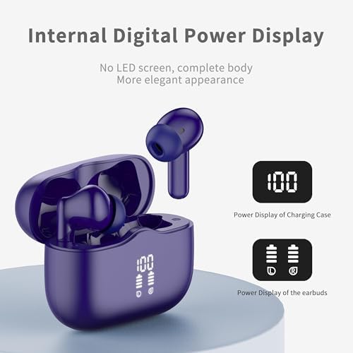 Premium Bluetooth 5.3 Wireless Earbuds with Deep Bass and 40-Hour Playtime – IP7 Waterproof In-Ear Headphones Featuring 4 HD Microphones for Crystal-Clear Calls and Ergonomic Comfort – Ideal for Android & i OS Users in Vibrant Green