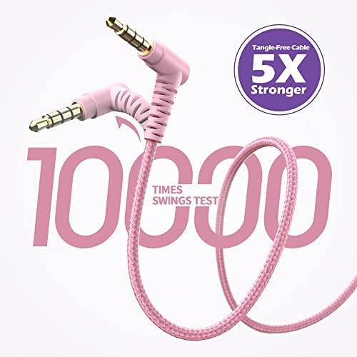 Stylish AILIHEN I35 Kids Foldable Headphones with Safe 93 d B Volume Limiting and HD Microphone – Perfectly Designed for Learning and Fun on Chromebooks, Laptops, and Tablets – Trendy Pink and Purple Color for Young Explorers and Students