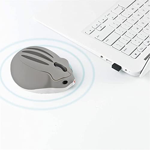 Whimsical Wireless Hamster-Shaped Mouse for Laptops and PCs – Silent 3-Button Ergonomic Design with Random Color Cable Clip – Perfect Portable Accessory for Animal Lovers and Productivity Seekers