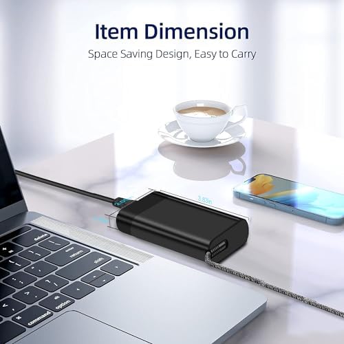 Versatile 65 W USB-C Charger for HP Laptops | Fast Charging & Enhanced Compatibility for Zbook, Elite Book, Envy, Spectre & More | Ultra-Slim Design with Circuit Protection & 30-Day Trial | Perfect for Mobile Workstations & 2-in-1 Devices