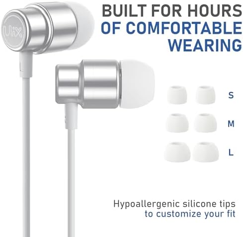 Uli X Rider Premium Wired Earbuds with Microphone – Superior Noise-Isolating In-Ear Headphones for i Phone & Samsung – Tailored Comfort for Small Ears – Ideal for Students, Professionals, & Kids – Tangle-Free Audio Cable for Seamless Use – Enhanced Sound Quality with 5-Year Warranty – Lightweight & Durable Design for All-Day Listening – Perfect for Music Lovers & Active Lifestyles