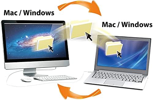 j5 create Wormhole Switch USB Cable for Effortless Keyboard and Mouse Sharing Between Mac and Windows – High-Speed Data Transfer, Plug-and-Play Convenience, and Enhanced Portability for Streamlined Workflow (JUC400)