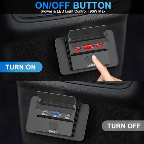 3-Port 12 V RV USB Charging Station – 2 PCS Dual PD3.0 & QC3.0 Quick Charge Adapter for Enhanced Automotive Power Supply – Ideal for RVs, Boats, Motorcycles & Trucks – Fast, Reliable, and Wall-Mountable Solution for All Your Devices