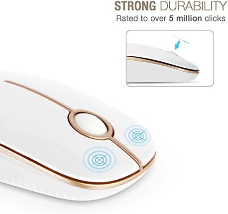 Sleek Vssoplor Wireless Mouse – Ultra-Slim Silent Optical Companion for Laptops & PCs | 2.4 GHz Nano Receiver, Perfect for Quiet Workspaces & Travel | Enhanced Compatibility for Windows, Mac & Linux