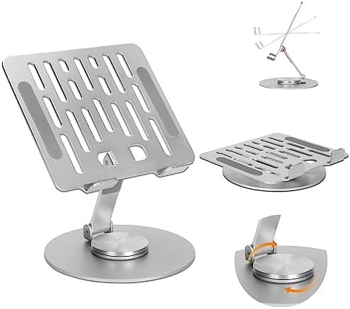 Versatile Adjustable Metal Tablet Stand – Foldable Height-Adjustable Holder for Tablets Up to 12 Inches, Perfect for i Pads and More – Sleek Black Finish for Ultimate Style and Stability in Any Workspace