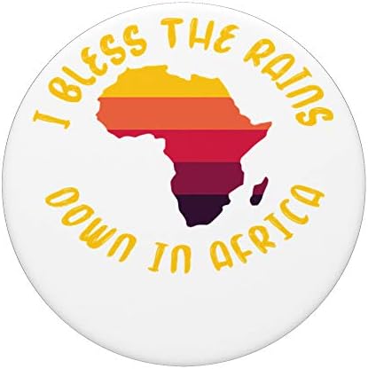 Elevate Your Mobile Experience with the “I Bless The Rains Down In Africa” Humorous Swappable Pop Grip – The Ultimate Fun & Functional Phone Accessory for Smartphones and Tablets – Perfect Comedic Gift for Him Featuring a Conversation-Starting Design and Enhanced Usability for On-the-Go Lifestyles