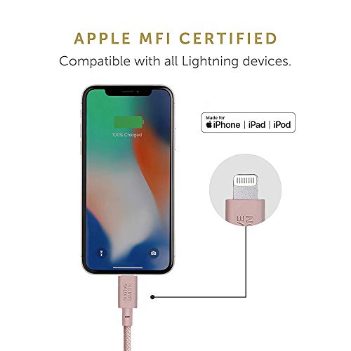Revamp Your Charging Routine with Native Union 10 ft USB-C to Lightning Belt Cable – Ultra-Durable MFi Certified Cable for i Phone 14 Series & All Lightning Devices – Fast Charging & Data Transfer in Stylish Cosmos Finish for Enhanced Mobility and Performance