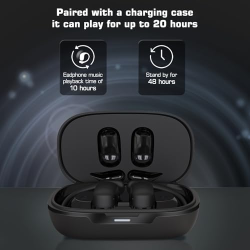 Open Ear Wireless Headphones – Ultra-Lightweight Hi-Fi Sound Earbuds with 20-Hour Playtime, Perfect for Sports, Running, and Gaming – Stay Aware and Comfortable with Seamless Device Compatibility