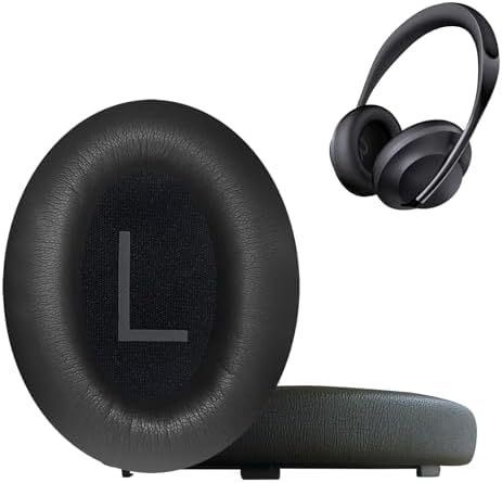Upgrade Your Bose 700 Wireless Headphones with Luxurious Replacement Ear Cushions – Premium Soft Protein Leather & High-Density Noise Cancelling Foam for Superior Comfort and Sound Isolation – Seamless NC700 Compatibility in Sleek Black