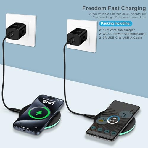 Samsung 15 W Fast Wireless Charging Pad – Ultimate Qi-Certified Charger for Galaxy S25/S23 Ultra & Google Pixel 9 – Sleek, Non-Slip Design for Swift Power-Up Anywhere – Enhanced Compatibility & Safe Performance