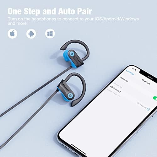 Boean Wireless Bluetooth Earbuds – IPX7 Waterproof Sports Headphones with 16 Hours Playtime & HD Deep Bass Sound for Active Lifestyles – Enhanced Bluetooth 5.3 Connectivity for Seamless Listening and Workout Performance