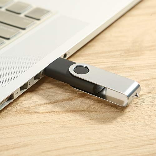 Alihelan 8 GB USB Flash Drive 5 Pack – Vibrant Swivel Memory Sticks with LED Indicator for Seamless Data Transfer, Ideal for Personal and Professional Use – USB 2.0 Portable Storage in Black, Red, Purple, Yellow, and White – Perfect for Easy File Sharing and Backup