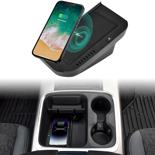 KEWISAUTO Premium Wireless Charger for Dodge Ram 1500 (2013-2015) & Ram 2500/3500 (2010-2015) – Effortless Qi Charging Pad for Center Console with Fast Charge Technology and Sleek Design – Perfect Accessory for Enhanced Connectivity and Convenience