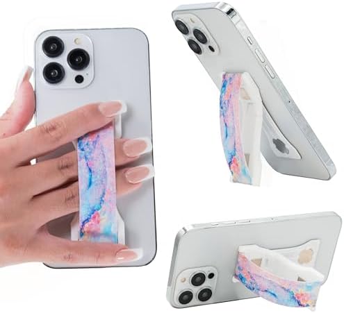 Upgrade Your Smartphone Handling with LOVEHANDLE PRO Premium Phone Grip – Vibrant Daisy Print – Multi-Functional Silicone Strap, Magnetic Mount & Kickstand for Effortless Device Management and Hands-Free Viewing Experience – Ideal for Stylish Mobile Use