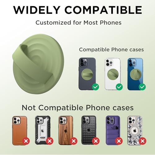 Revolutionary Magnetic Phone Ring Grip Holder – Ergonomic Silicone Finger Loop for i Phone Pro Max/Plus, 12/13/14/15/16 Series – Compatible with Mag Safe – Oat Color Enhances Aesthetics and Comfort – 360-Degree Rotation for Effortless Use – Secure Your Device with Style and Stability – Essential Smartphone Accessory for Unmatched Usability and Convenience