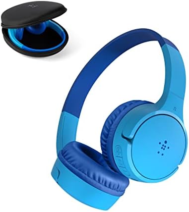 Belkin Sound Form Mini Kids Wireless Bluetooth Headphones – Safe 85 d B Volume Control, 30-Hour Playtime, Built-In Microphone – Lightweight On-Ear Style for i Phone, i Pad, Fire Tablet & More – Ideal for Learning, Entertainment & Safe Listening