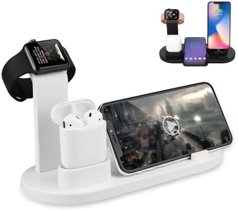 Sleek Multi-Device Wireless Charging Station for Apple & Samsung – Fast Universal Charger Stand with Safety Features for Effortless Power Management, Black – Optimize Your Charging Experience Today