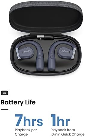 Cleer Audio ARC Open-Ear True Wireless Headphones – Cutting-Edge Touch Control, Extended Battery Life & Crystal Clear Sound for Music Lovers & Podcasters (Light Grey) – Perfect for Active Lifestyles & Effortless Device Integration