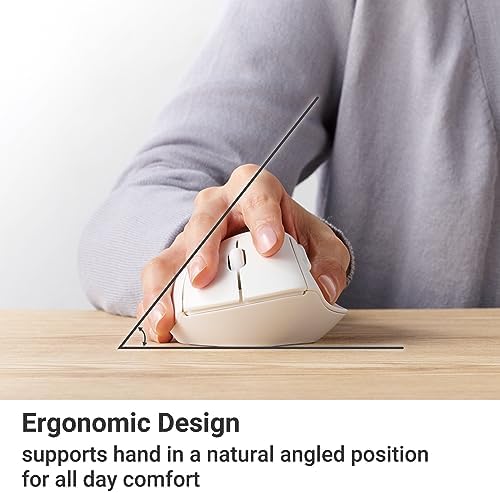 Elevate Your Productivity with the ELECOM Wireless Ergonomic Mouse – Silent Click, 2000 DPI Precision, 20-Month Battery Life, and Stylish White Design for PCs, Macs, and Laptops – Perfect for Home or Office Use