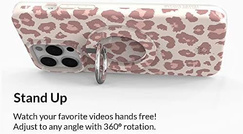 Transform Your i Phone 16, 15, 14, 13, 12 with VELVET CAVIAR’s Amethyst Purple Leopard Mag Safe-Compatible Grip – Stylish Magnetic Ring Holder & Adjustable Stand for Effortless Hands-Free Viewing, Secure Texting, and Enhanced Usability – Elevate Your Mobile Experience with Durable, Lightweight, and Customizable Accessory