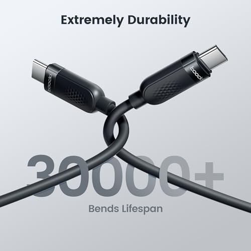 High-Speed 60 W USB C Cable Set [2-Pack, 10 ft] – Versatile Fast Charging Silicone Cord for i Phone 16, Samsung Galaxy S24, Mac Book Air, and More – Durable Design for Maximum Compatibility and Extended Reach (Black & White)