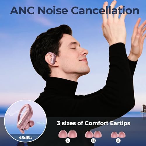 Ultimate Bluetooth 5.3 Wireless Earbuds with Cutting-Edge Active Noise Cancelling – 90 Hours of Playtime for All-Day Listening – IPX7 Waterproof for Ultimate Durability – Ergonomic Design for Secure Comfort – Ideal for Audiophiles and Active Lifestyles Seeking Premium Sound and Hands-Free Calling Solutions