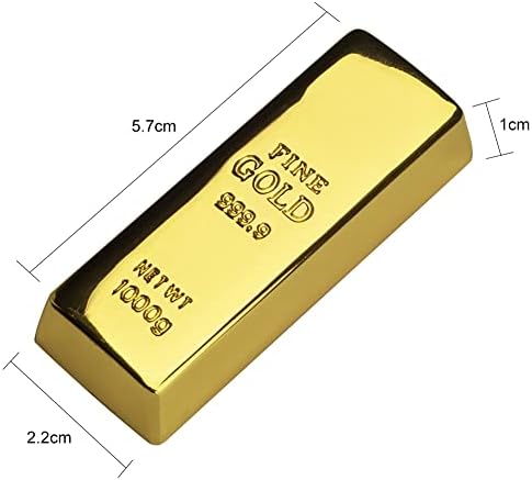 Borlter Clamp 64 GB Gold Bar USB Flash Drive – Quirky Novelty Memory Stick for Fast Data Storage & Enhanced Compatibility – Perfect for Professionals and Students