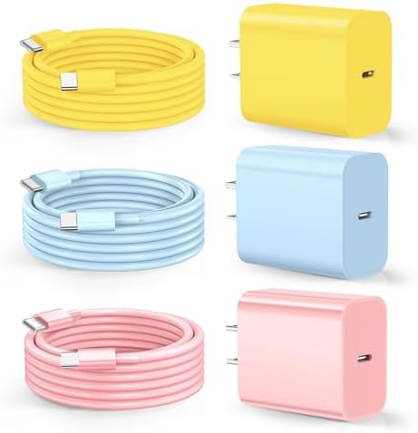 Compatible with iPhone 16/15 Charger Fast Charging, Dual Port 20W USB C Wall Charger Block Type C to Type C 10ft Long USB C Fast Charing Cable for Phone 15/16/Pro Max/Pro/PlusPad Pro/Air/Android – Enhanced Compatibility and Speed