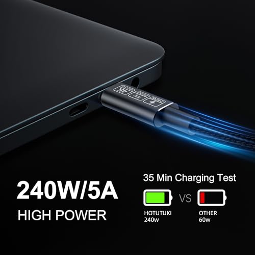 Versatile 6.6 ft USB-C Cable for 4 K High-Definition Video & 240 W Rapid Charging – Ultra-Fast 20 Gbps Data Transfer with Durable Construction for Effortless Device Connectivity and Enhanced Performance