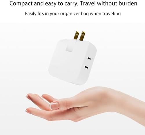 Ultra Slim 3-Way Plug Extender with 360° Rotatable Socket – Compact Travel AC Adapter Splitter for Home and On-the-Go Charging in Stylish Blue and Pink – Lightning-Fast Power Delivery with Superior Compatibility for All Devices
