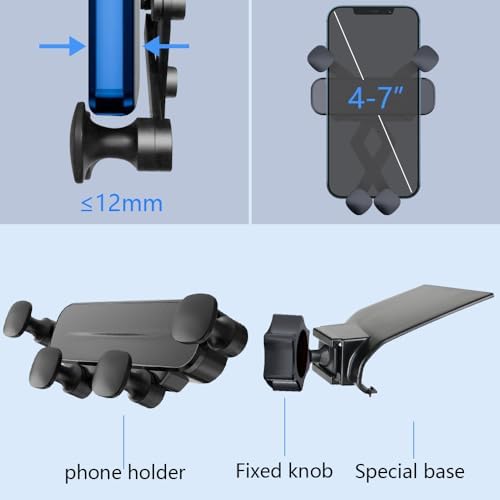 Secure Fit Car Phone Holder Mount for 2013-2018 Ram 1500, 2500, 3500 | 360° Adjustable Smartphone Cradle | Hands-Free Navigation and Calling | Durable Interior Accessory Enhancing Driver Safety and Convenience