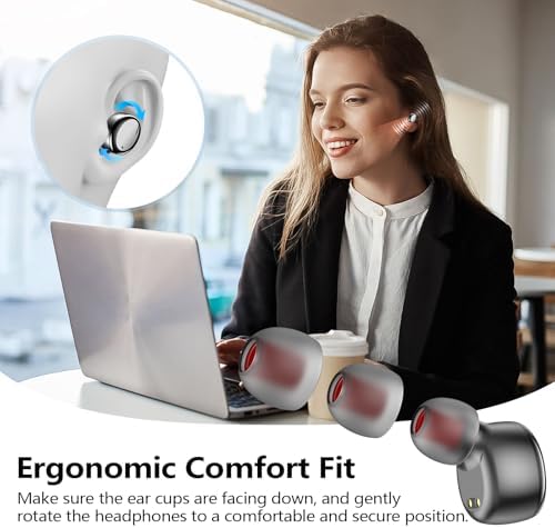 Kurdene Bluetooth 5.3 Wireless Earbuds – Featherweight Sports Earphones Delivering Rich Deep Bass and Crystal-Clear Call Clarity – Chic Light Blue In-Ear Headphones for Ultimate Comfort During Workouts and Daily Activities
