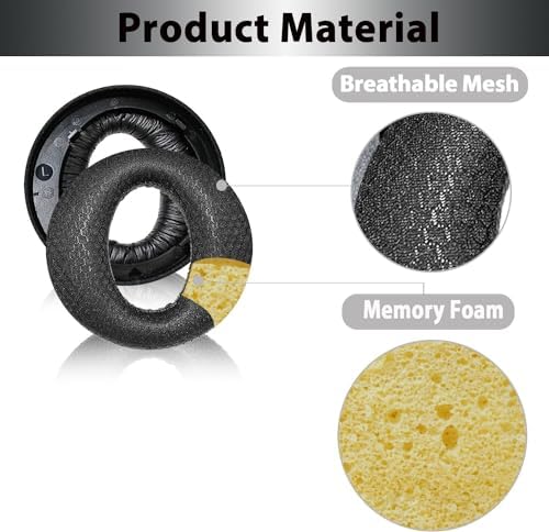 Elevate Your PS5 Gaming with Premium Memory Foam Ear Pads – Noise-Isolating Replacement Cushions for Sony Pulse 3 D Wireless Headset – Soft Mesh Fabric for Unmatched Comfort & Long-Lasting Durability – Black Finish for Seamless Style