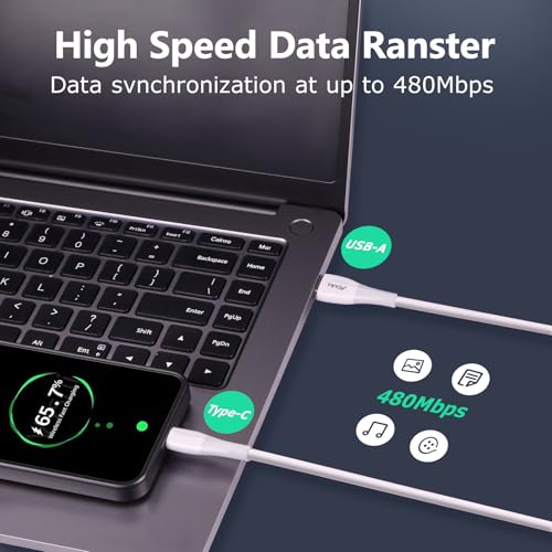 Versatile 4 in 1 Spring Charging Cable – 65 W Fast USB to USB-C Solution for Smartphones and Laptops, Tangle-Free Liquid Silicone Coiled Design in Bright Yellow, Ideal for Home and Travel Charging Needs