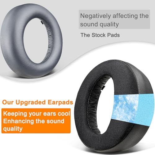 SOULWIT Premium Cooling-Gel Earpads for Sony PS5 Pulse 3 D Wireless Headset – Noise-Isolating Cushions for Enhanced Comfort and Gameplay – Effortless Installation, Sleek Black Design for Ultimate Gaming Experience