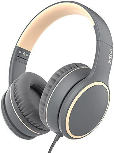 RORSOU R10 Over-Ear Headphones – Lightweight Hi-Fi Stereo Sound with Integrated Microphone for Crisp Bass and Clarity, 1.5 M Tangle-Free Cable, Perfect for Smartphones, Tablets, and PCs – Ultimate Comfort and Portable Design for Music Lovers on the Move