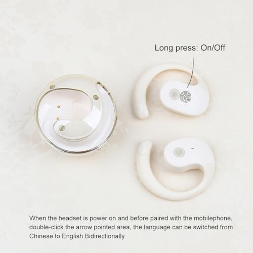 Elevate Your Gaming and Fitness Audio with URIZONS Wireless Over-Ear TWS Earhooks – Superior Low-Latency Earbuds for Unmatched Sound Clarity – Stylish Beige Design with Portable Charging Case for Ultimate Comfort and Connectivity on the Go