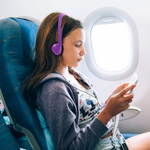 Flutesan 20 Pack Wired On-Ear Headphones – Durable Purple Classroom Headset for Students & Educators, Adjustable Comfort, Enhanced Device Compatibility, Ideal for Group Learning & Individual Study Sessions