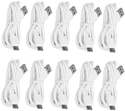 10-Pack Type C Fast Charging Cables for Samsung Galaxy – High-Speed USB Cords for Rapid Power & Data Transfer | Durable White Design for S24, S23, S22, S21, S20, A Series – Ultimate Charging Solution for Professionals and Tech Lovers