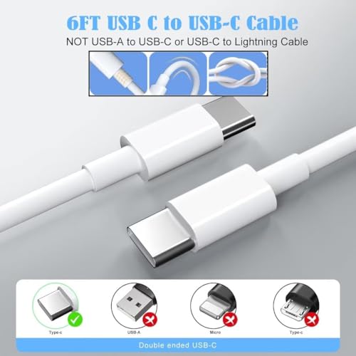 Enhanced Speed and Versatility: Dual-Pack Fast Charging i Phone Charger with 6 FT USB-C to Lightning Cable – Compatible with i Phone 14 Pro Max, 14 Plus, 13 Pro, 12 Mini, 11, XS, XR, X & i Pad – Efficient Power Delivery for Home and Travel