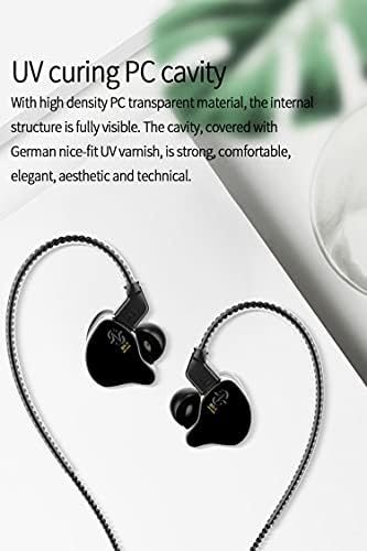 CCZ Melody Wired In-Ear Monitors with Detachable Cable – Superior Hi-Fi Bass Earbuds for Musicians and Singers, Featuring Dual-Driver Technology and Built-in Microphone, Stylish Green Finish for Stage and Studio Excellence
