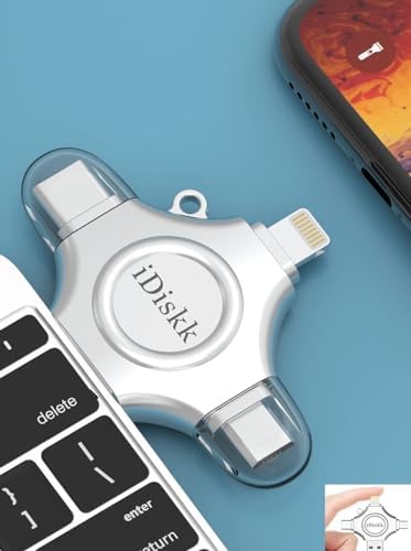 Revolutionize Your File Management with the MFi Certified i Diskk 128 GB Flash Drive – Ultimate 4-in-1 Storage Solution for i Phone 15, 16, i Pad & More! Seamlessly Transfer Photos, Videos & Files Across i OS, Android, Samsung, Type-C & Mac Book – Lightning-Fast USB 3.0 Speed & Enhanced Compatibility for All Your Devices! Perfect for Expanding Your Digital Library with Compact, Durable Design!