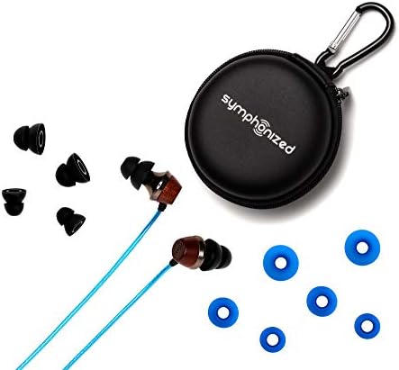 Symphonized ALN 2.0 Premium Genuine Wood Earbuds – Metallic Orange Noise-Isolating In-Ear Headphones with Tangle-Free Cable & Built-in Microphone for Enhanced Audio Compatibility and Immersive Sound Experience