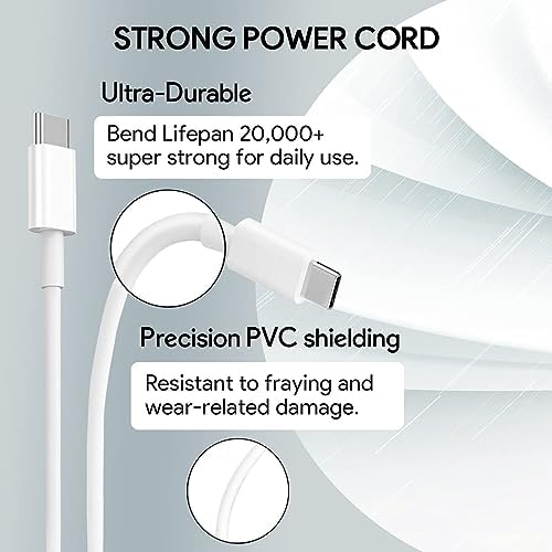 Ultra-Fast 96 W USB-C Charger for Mac Book Pro & Air – Versatile Charging Solution for i Pad Pro, Samsung Galaxy, and All Type-C Devices with 6.6 ft Cable – Superior Compatibility and Lightning Speed Performance