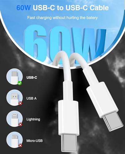 Ultimate 40 W Dual USB-C Car Charger for i Phone 16/15 & i Pad Pro – MFi Certified Fast Charging Adapter with 6 FT USB-C Cable for Galaxy S24/S23 – Premium Power Solution for On-the-Go Connectivity in Sleek White Finish
