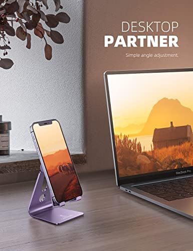 Lamicall Ergonomic Adjustable Smartphone Stand – Versatile Hands-Free Dock for i Phone 16, 15, 14, Plus, Pro Max, 13, 12, X, XS & All Android Phones (4-8″) – Sleek Black Finish with Anti-Slip Grip for Enhanced Efficiency and Comfort at Home or Office – Optimize Your Workspace with Customizable Viewing Angles and Superior Stability